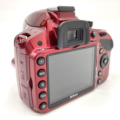 【全額返金保証】【最速発送】Nikon デジタル一眼 D3200 ボディ [レッド] レッド 動作確認済