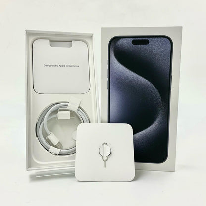 【全額返金保証】【最速発送】Apple iPhone iPhone 15 Pro Max 1TB ブルー SIMフリー 白ロム 動作確認済 89%