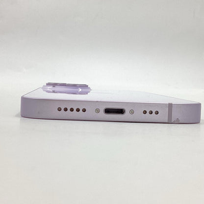 【全額返金保証】【最速発送】Apple iPhone iPhone 14 128GB パープル au 白ロム 動作確認済 85%