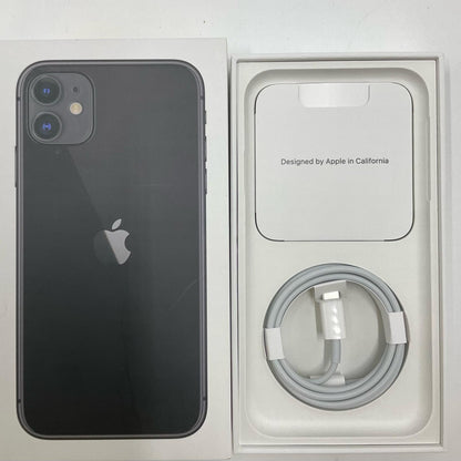 【全額返金保証】【最速発送】Apple iPhone iPhone 11 64GB ブラック au 白ロム 動作確認済 95%