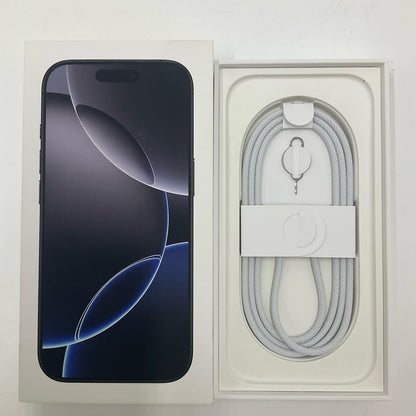 【全額返金保証】【最速発送】Apple iPhone iPhone 16 Pro 256GB ブラックチタニウム SIMフリー 白ロム 美品 動作確認済 96%