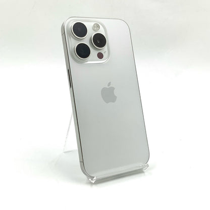 【全額返金保証】【最速発送】Apple iPhone iPhone 15 Pro 256GB ホワイトチタニウム SIMフリー 白ロム 動作確認済 86%