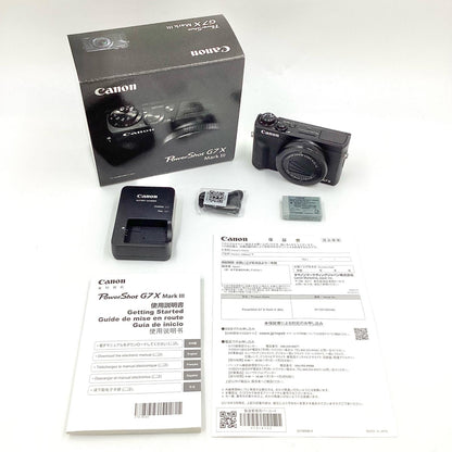 【全額返金保証】【最速発送】Canon コンパクトデジタルカメラ PowerShot G7 X Mark III [ブラック] 美品 動作確認済