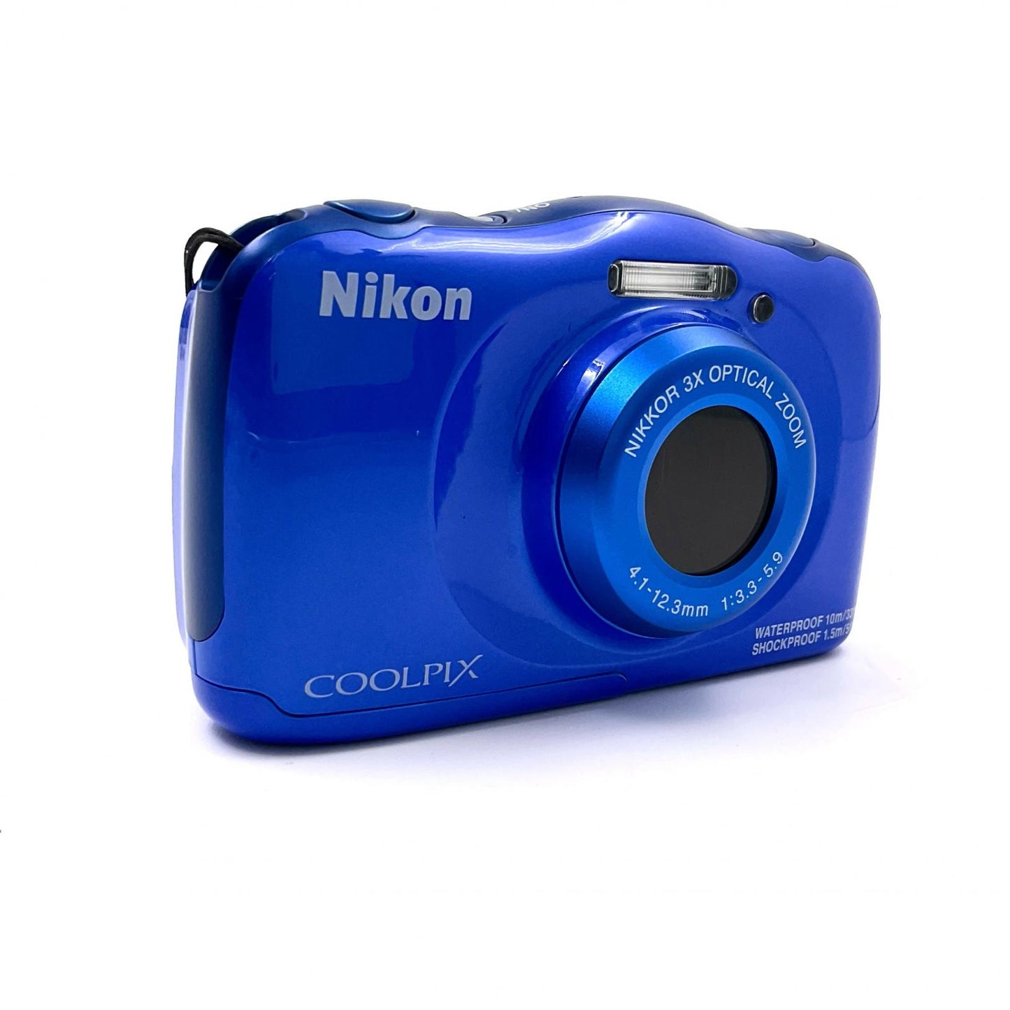 【全額返金保証】【最速発送】Nikon コンパクトデジタルカメラ COOLPIX S33 ブルー 美品 動作確認済