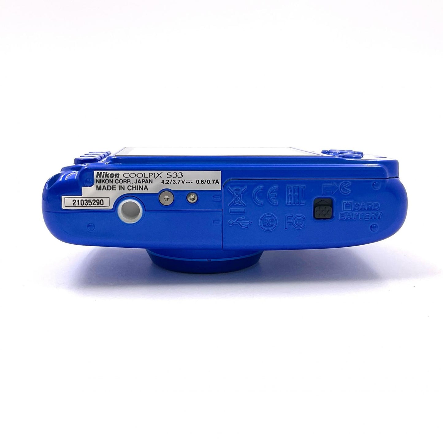 【全額返金保証】【最速発送】Nikon コンパクトデジタルカメラ COOLPIX S33 ブルー 美品 動作確認済