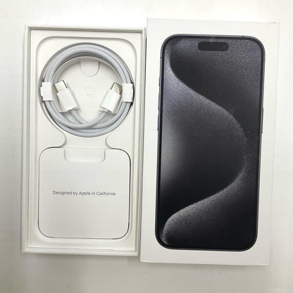 【全額返金保証】【最速発送】Apple iPhone iPhone 15 Pro 512GB ブラックチタニウム SIMフリー 白ロム 美品 動作確認済 88%