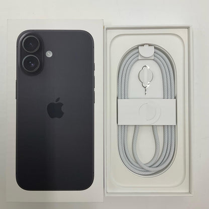 【全額返金保証】【最速発送】Apple iPhone iPhone 16 128GB ブラック SIMフリー 白ロム 超美品 動作確認済 94%