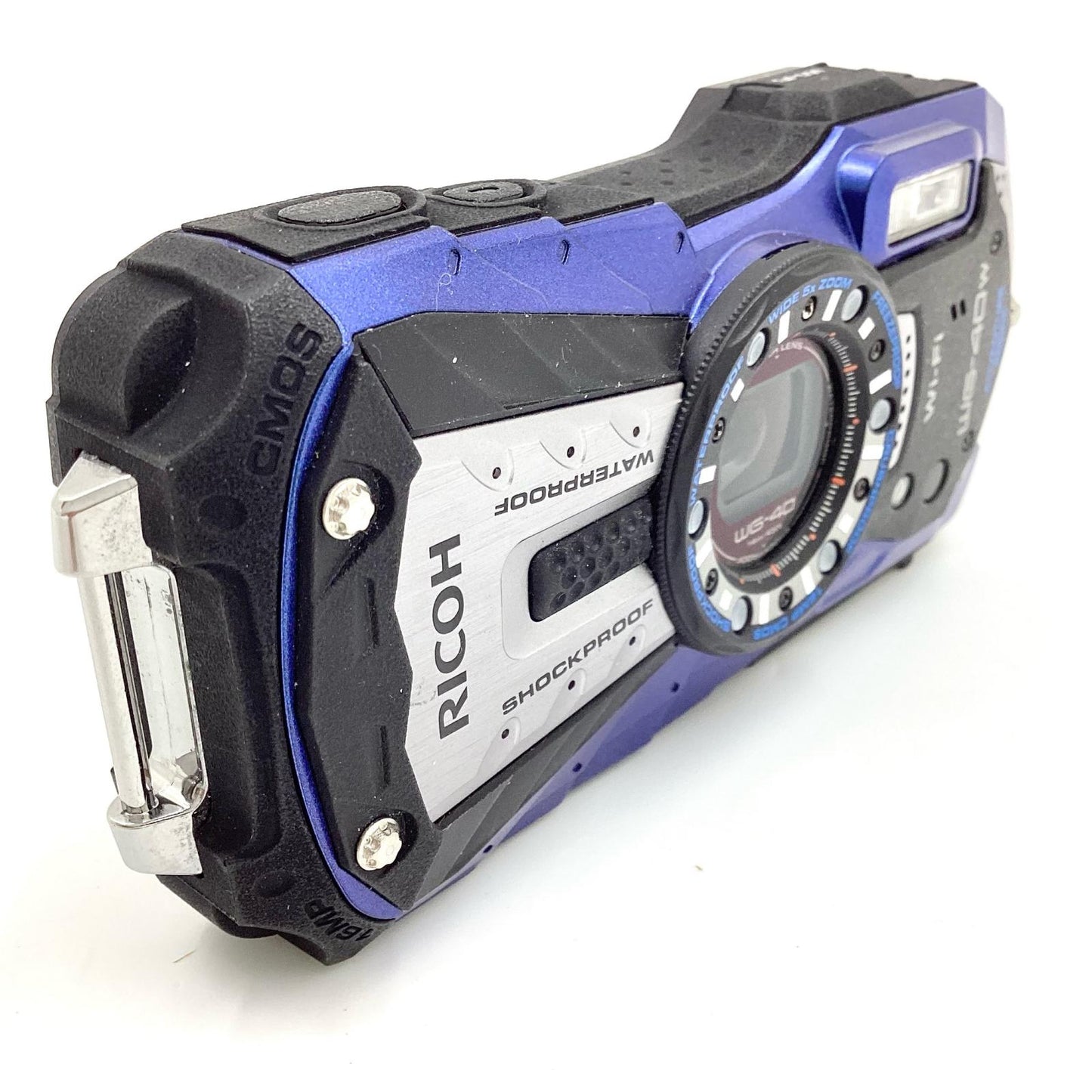 【全額返金保証】【最速発送】RICOH コンパクトデジタルカメラ RICOH WG-40W [ブルー] 超美品 動作確認済