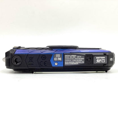 【全額返金保証】【最速発送】RICOH コンパクトデジタルカメラ RICOH WG-40W [ブルー] 超美品 動作確認済