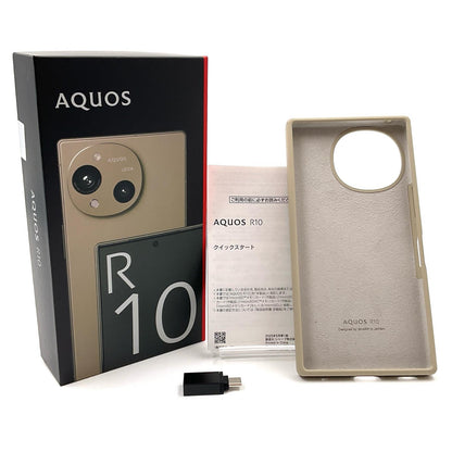 【全額返金保証】【最速発送】SHARP AQUOS R10 256GB トレンチベージュ SIMフリー SH-M31 白ロム 美品 動作確認済