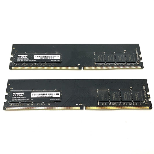 【全額返金保証】【最速発送】KLEVV メモリ KD48GU881-26N190A 8GB×2枚組 16GB 美品 動作確認済