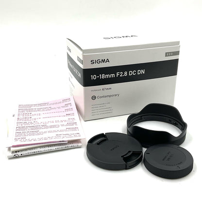 【全額返金保証】【最速発送】SIGMA 10-18mm F2.8 DC DN [フジフイルム用] 美品 動作確認済