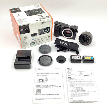 【全額返金保証】【最速発送】Sony デジタル一眼 ILCE-6000L B ブラック 動作確認済