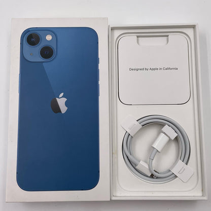 【全額返金保証】【最速発送】Apple iPhone iPhone 13 128GB ブルー Softbank SIMフリー 白ロム 動作確認済 79%