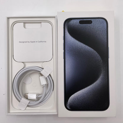 【全額返金保証】【最速発送】Apple iPhone iPhone 15 Pro 256GB ブルーチタニウム SIMフリー 白ロム 動作確認済 82%