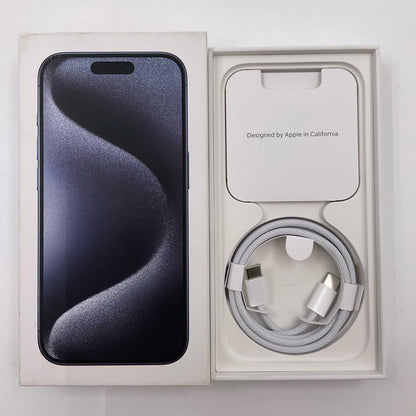 【全額返金保証】【最速発送】Apple iPhone iPhone 15 Pro 256GB ブルーチタニウム SIMフリー 白ロム 美品 動作確認済 86%