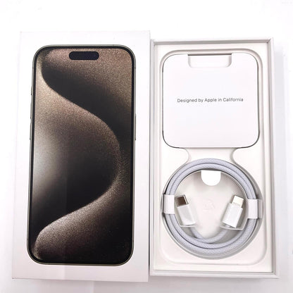 【全額返金保証】【最速発送】Apple iPhone iPhone 15 Pro 256GB ナチュラルチタニウム SIMフリー 白ロム 美品 動作確認済 88%