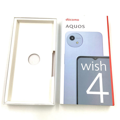【全額返金保証】【最速発送】SHARP AQUOS wish4 64GB ブルー docomo SH-52E 白ロム 動作確認済