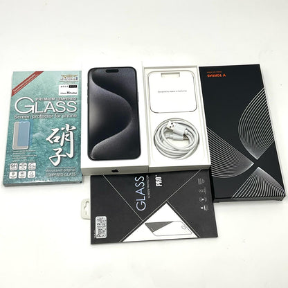 【全額返金保証】【最速発送】Apple iPhone iPhone 15 Pro Max 256GB ブラックチタニウム SIMフリー 白ロム 美品 動作確認済 85%