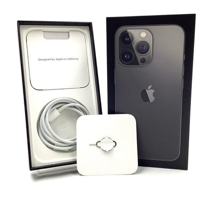【全額返金保証】【最速発送】Apple iPhone iPhone 13 Pro 256GB グラファイト Softbank SIMフリー 白ロム 動作確認済 77%