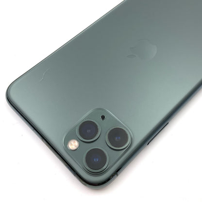 【最速発送】Apple iPhone iPhone 11 Pro Max 256GB ミッドナイトグリーン Softbank SIMフリー 白ロム【難有】 84%