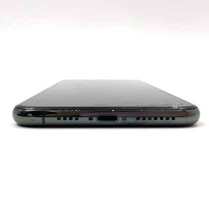 【最速発送】Apple iPhone iPhone 11 Pro Max 256GB ミッドナイトグリーン Softbank SIMフリー 白ロム【難有】 84%