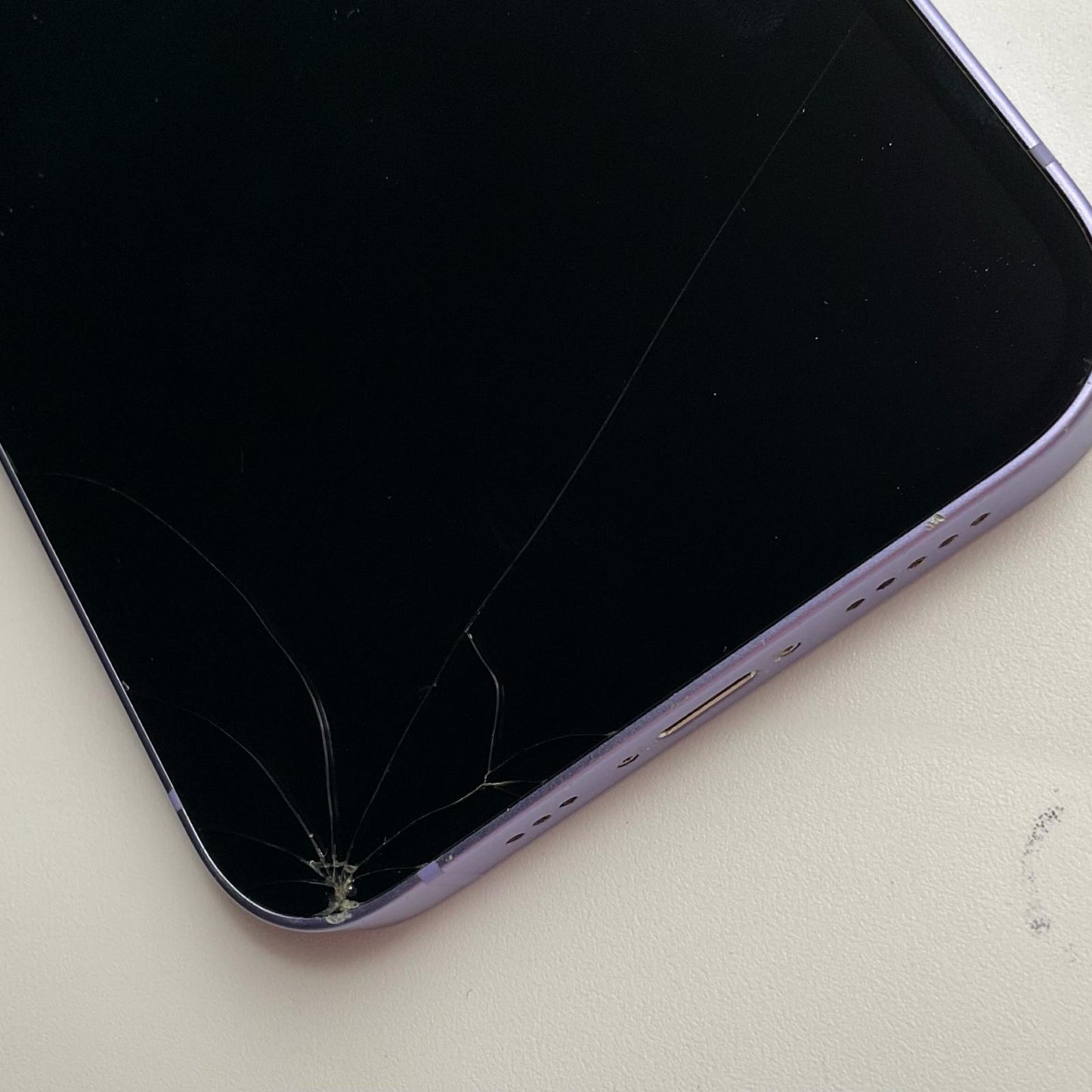 【最速発送】Apple iPhone iPhone 12 128GB パープル SIMフリー 白ロム【難有】 85%
