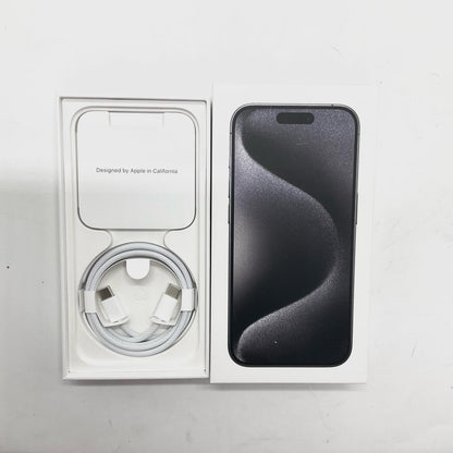 【全額返金保証】【最速発送】Apple iPhone iPhone 15 Pro 256GB ブラックチタニウム SIMフリー 白ロム 動作確認済 82%