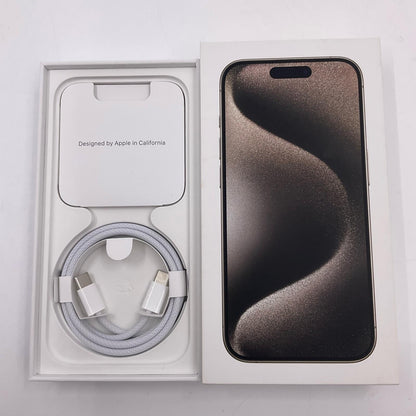 【全額返金保証】【最速発送】Apple iPhone iPhone 15 Pro 256GB ナチュラルチタニウム SIMフリー 白ロム 美品 動作確認済 88%