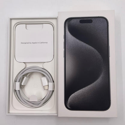 【全額返金保証】【最速発送】Apple iPhone iPhone 15 Pro 128GB ブラックチタニウム SIMフリー 白ロム 美品 動作確認済 88%