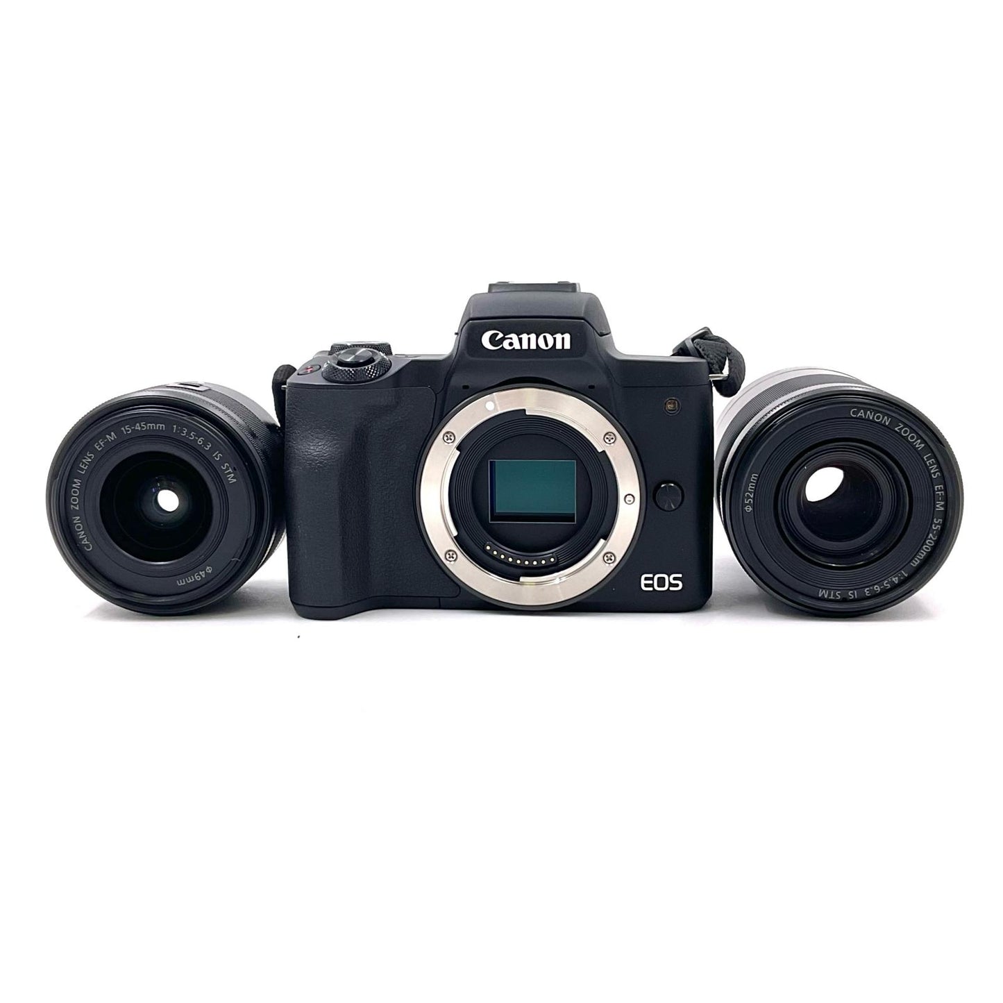 【全額返金保証】【最速発送】Canon デジタル一眼 EOS Kiss M2 ダブルズームキット [ブラック] ブラック 美品 動作確認済