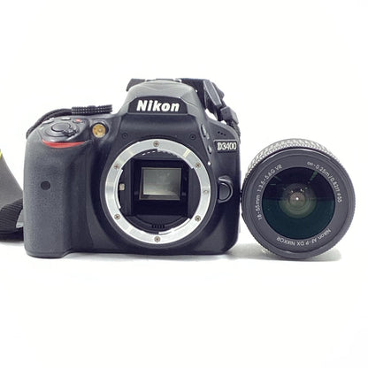 【全額返金保証】【最速発送】Nikon デジタル一眼 D3400 18-55 VR レンズキット [ブラック] ブラック 動作確認済