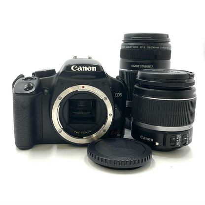 【全額返金保証】【最速発送】Canon デジタル一眼 EOS Kiss X2 ダブルズームキット ブラック 動作確認済