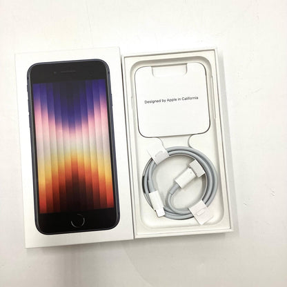 【全額返金保証】【最速発送】Apple iPhone iPhone SE（第3世代） 64GB ミッドナイト SIMフリー 白ロム 美品 動作確認済 97%