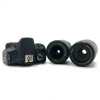 【全額返金保証】【最速発送】Canon デジタル一眼 EOS Kiss X7 ダブルズームキット ブラック 動作確認済