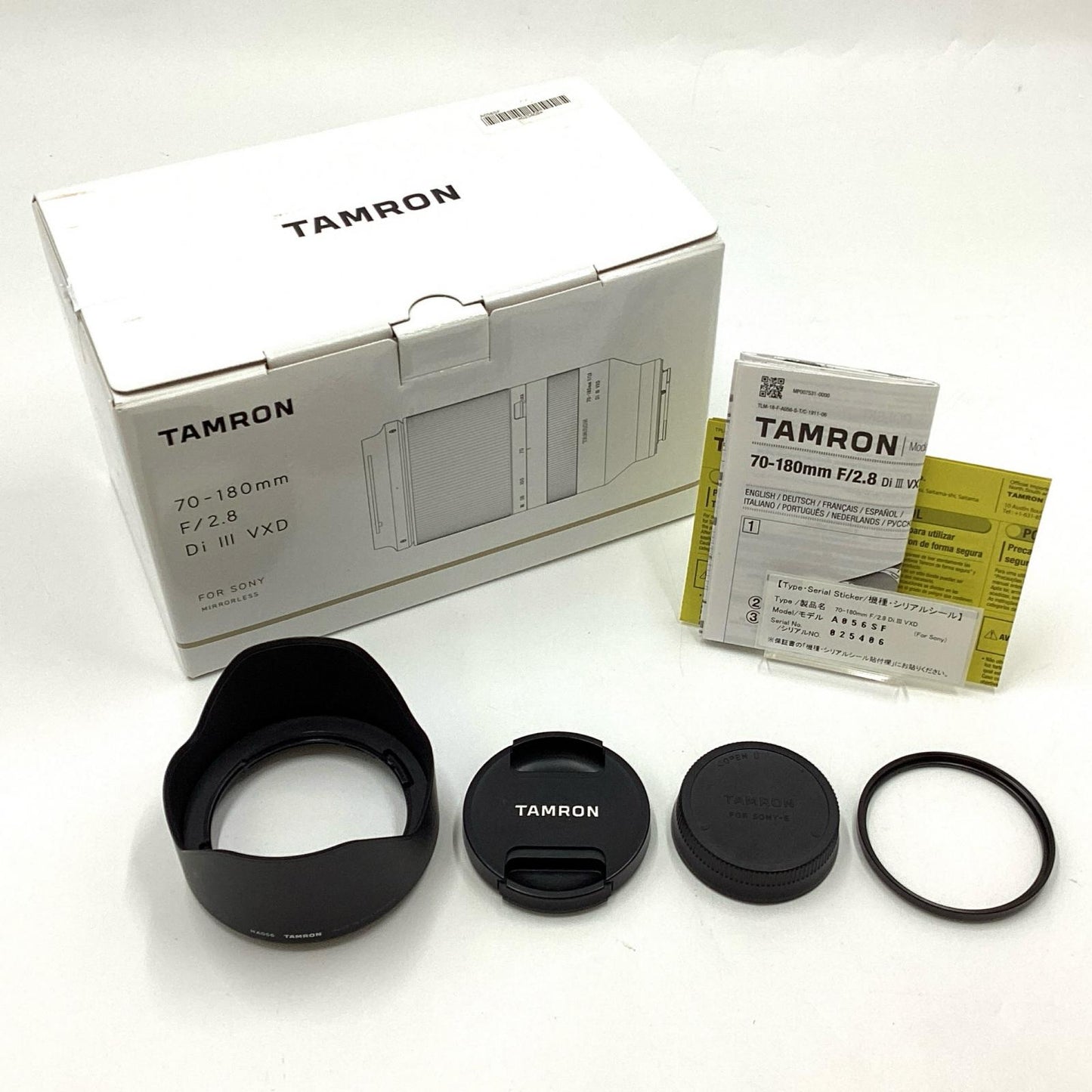 【全額返金保証】【最速発送】TAMRON 70-180mm F/2.8 Di III VXD (Model A056) 動作確認済