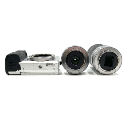 【全額返金保証】【最速発送】Sony デジタル一眼 α6400 ILCE-6400Y ダブルズームレンズキット シルバー 動作確認済