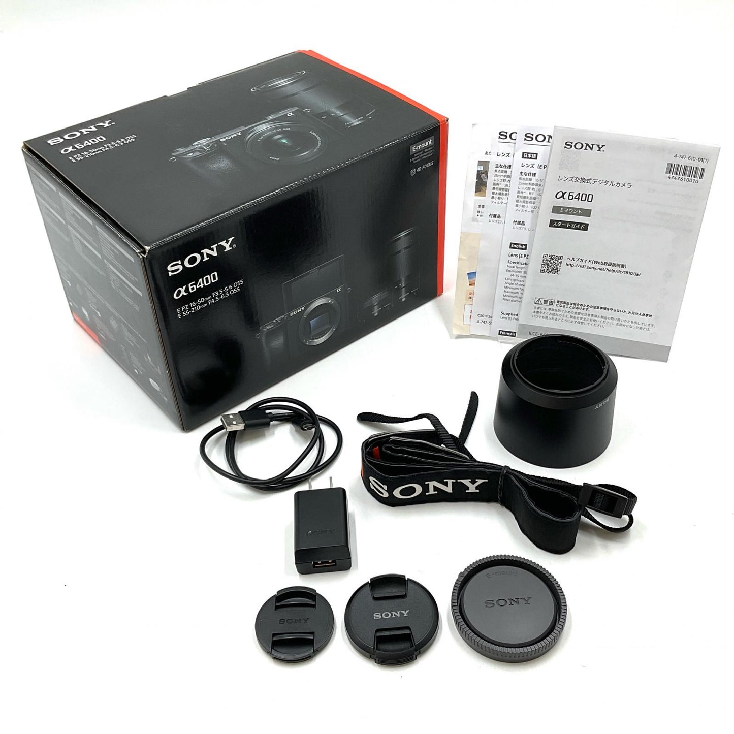 【全額返金保証】【最速発送】Sony デジタル一眼 α6400 ILCE-6400Y ダブルズームレンズキット シルバー 動作確認済