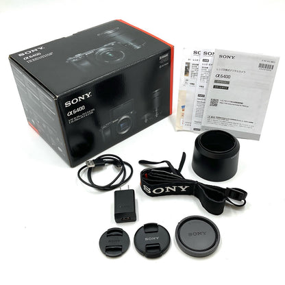 【全額返金保証】【最速発送】Sony デジタル一眼 α6400 ILCE-6400Y ダブルズームレンズキット シルバー 動作確認済