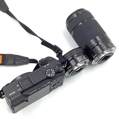【全額返金保証】【最速発送】Sony デジタル一眼 α6400 ILCE-6400Y ダブルズームキット ブラック 超美品 動作確認済