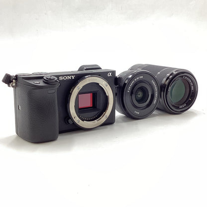 【全額返金保証】【最速発送】Sony デジタル一眼 α6400 ILCE-6400Y ダブルズームキット ブラック 超美品 動作確認済