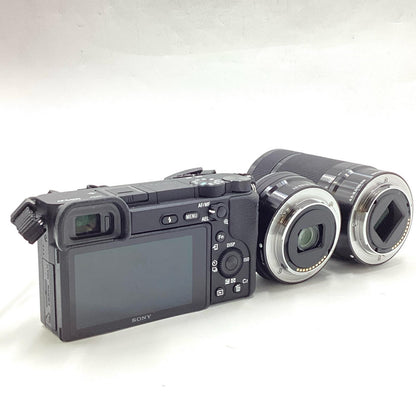 【全額返金保証】【最速発送】Sony デジタル一眼 α6400 ILCE-6400Y ダブルズームキット ブラック 超美品 動作確認済
