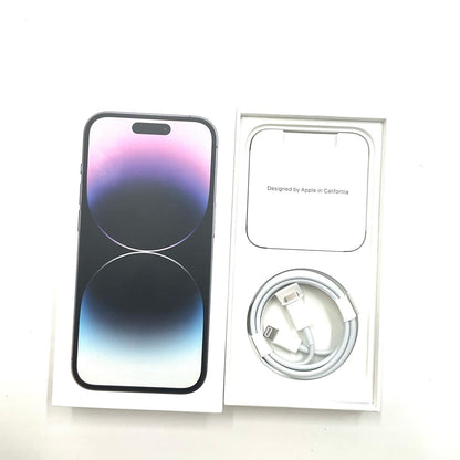 【全額返金保証】【最速発送】Apple iPhone iPhone 14 Pro 128GB ディープパープル SIMフリー 白ロム 美品 動作確認済 88%