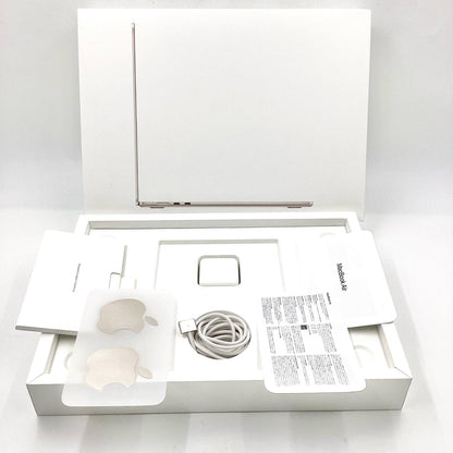 【全額返金保証】【最速発送】Apple MacBook Air 15インチ 2024 Apple M3 8GB SSD 512GB スターライト 100% 動作確認済