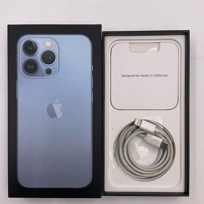 【全額返金保証】【最速発送】Apple iPhone iPhone 13 Pro 256GB シエラブルー au 白ロム 動作確認済 82%