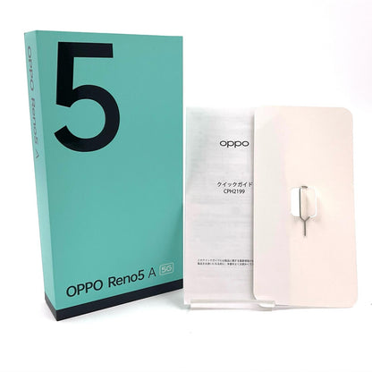 【全額返金保証】【最速発送】OPPO Reno 5 A 128GB アイスブルー SIMフリー CPH2199 白ロム 動作確認済
