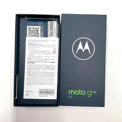 【全額返金保証】【最速発送】Motorola moto g 52j 5G 128GB インクブラック SIMフリー XT2219-1 白ロム 美品 動作確認済