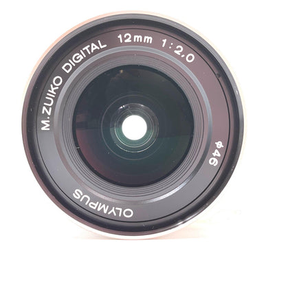 【全額返金保証】【最速発送】OLYMPUS M.ZUIKO DIGITAL ED 12mm F2.0 [シルバー 動作確認済