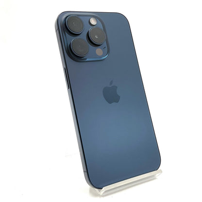 【全額返金保証】【最速発送】Apple iPhone iPhone 15 Pro 128GB ブルーチタニウム SIMフリー 白ロム 美品 動作確認済 86%
