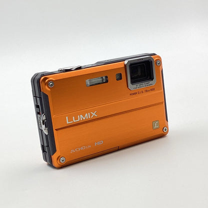 【全額返金保証】【最速発送】Panasonic コンパクトデジタルカメラ LUMIX DMC-FT2 オレンジ 美品 動作確認済